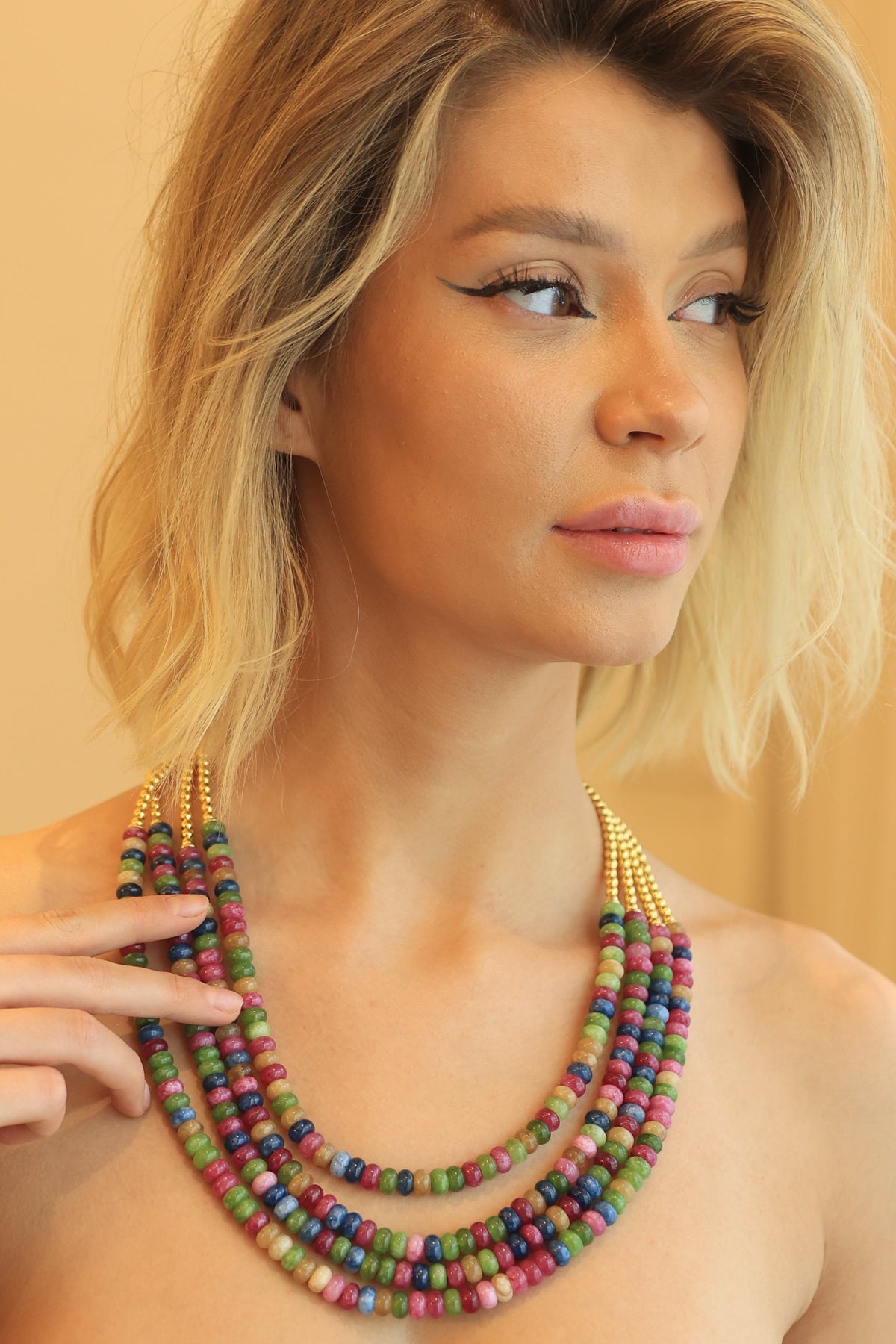 Amal multicolor statement necklace