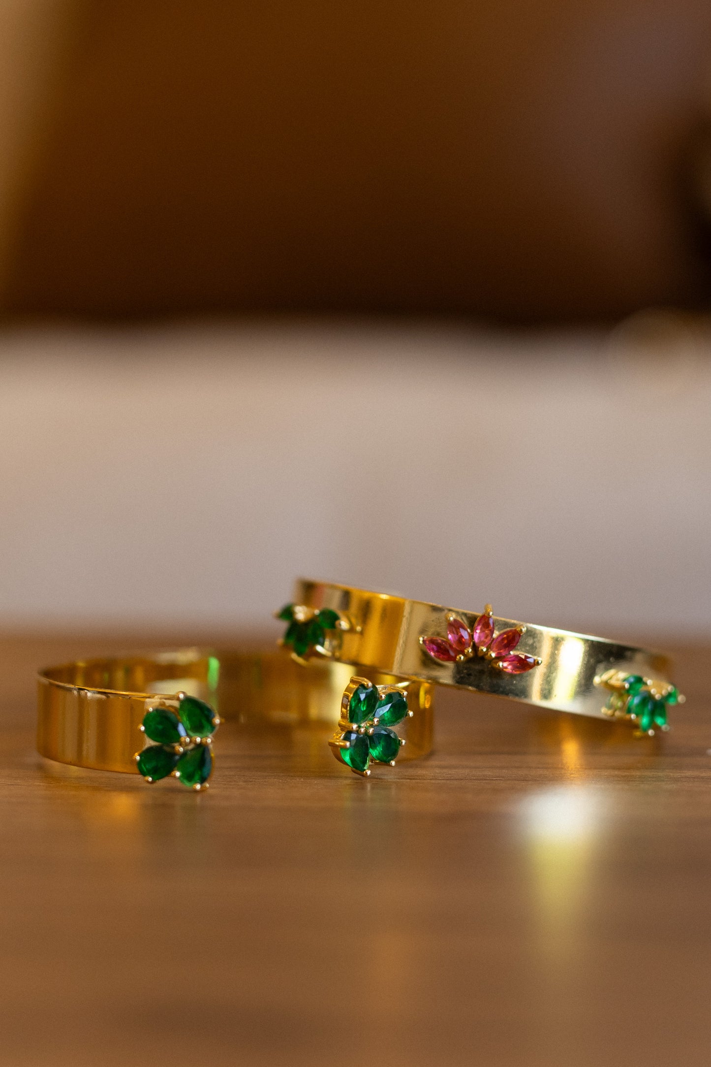 Emerald lush bangles