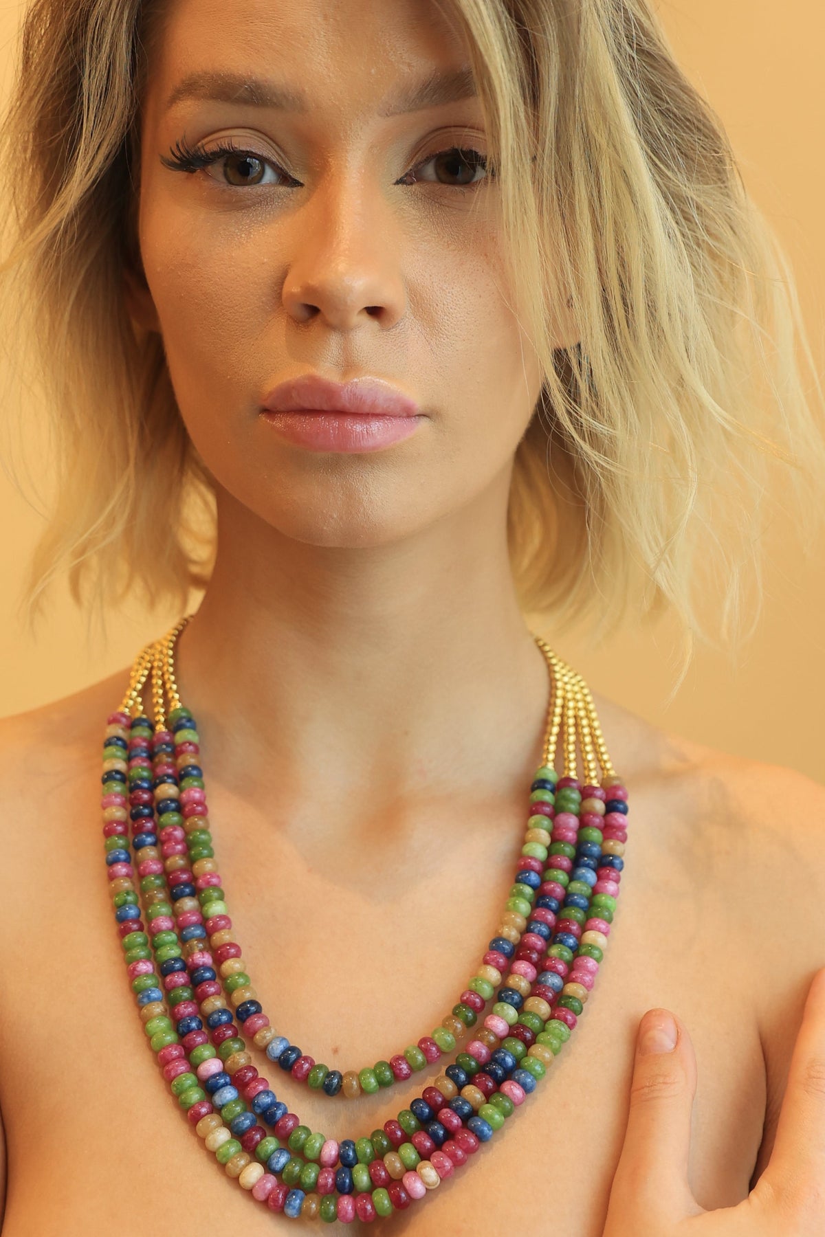 Amal multicolor statement necklace