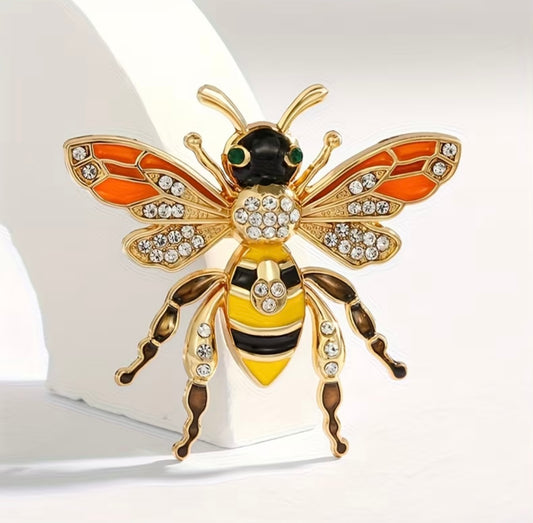Happy bee brooch