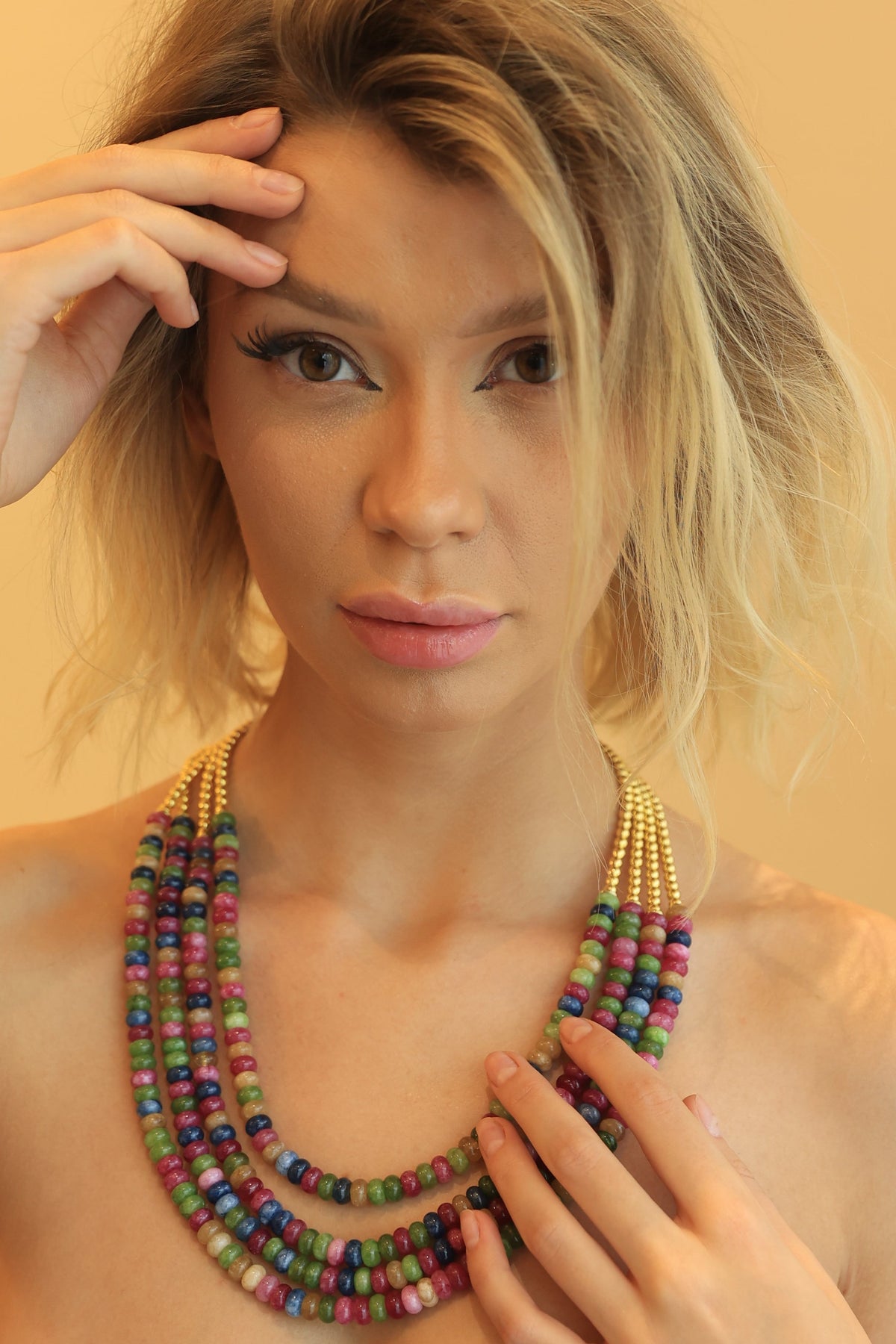 Amal multicolor statement necklace