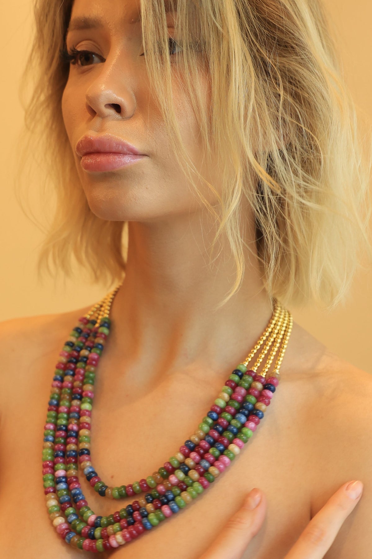 Amal multicolor statement necklace