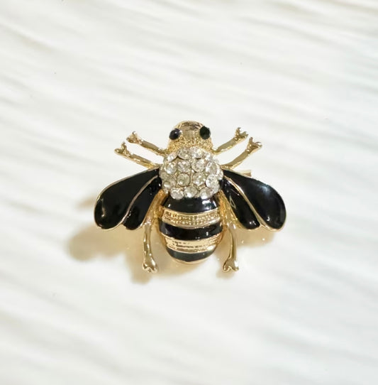 Black bee brooch