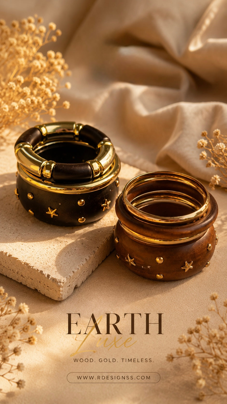 Golden Timber bangle Set