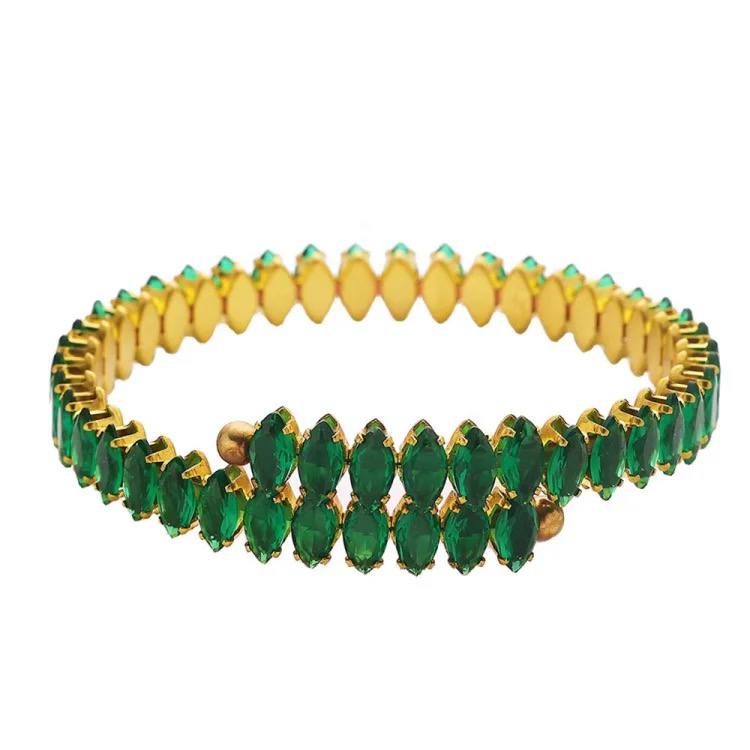 Emerald Golden Bangle